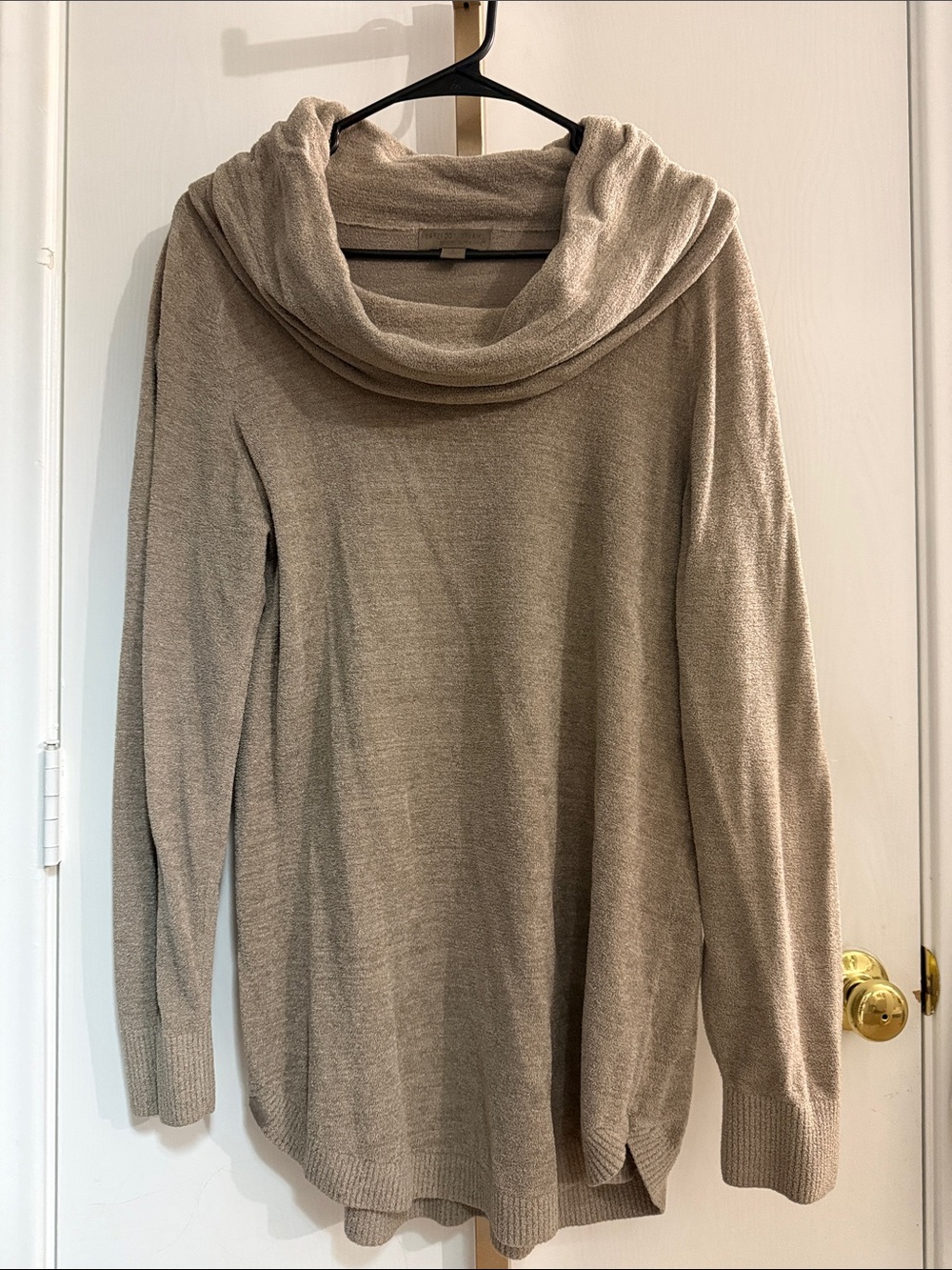 Barefoot Dreams Taupe Cowl Neck Sweater